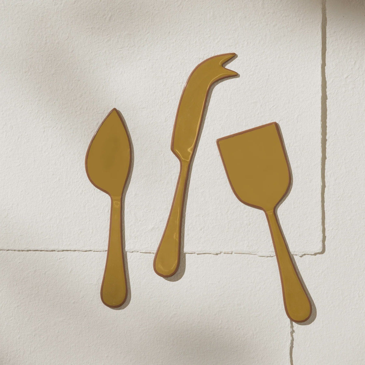 Inartisan Alder Enamel Cheese Set | Olive