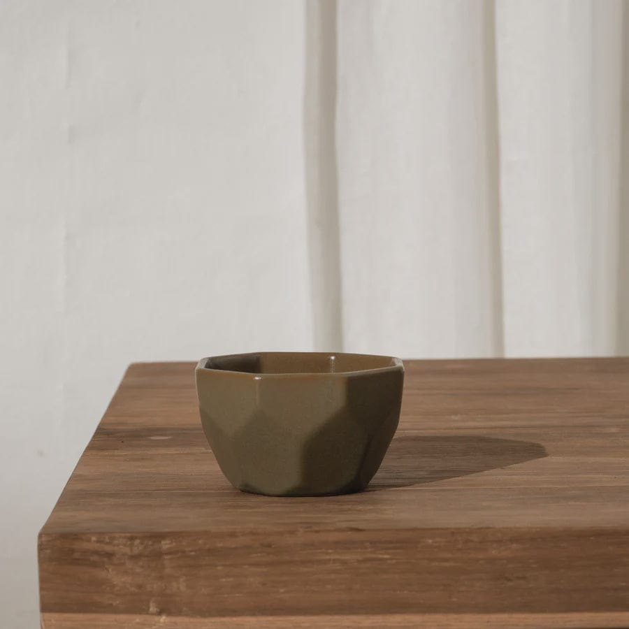 Inartisan Elin Faceted Bowl | Olive