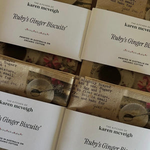 Karen McVeigh Ruby's Ginger Biscuits Tea Towel