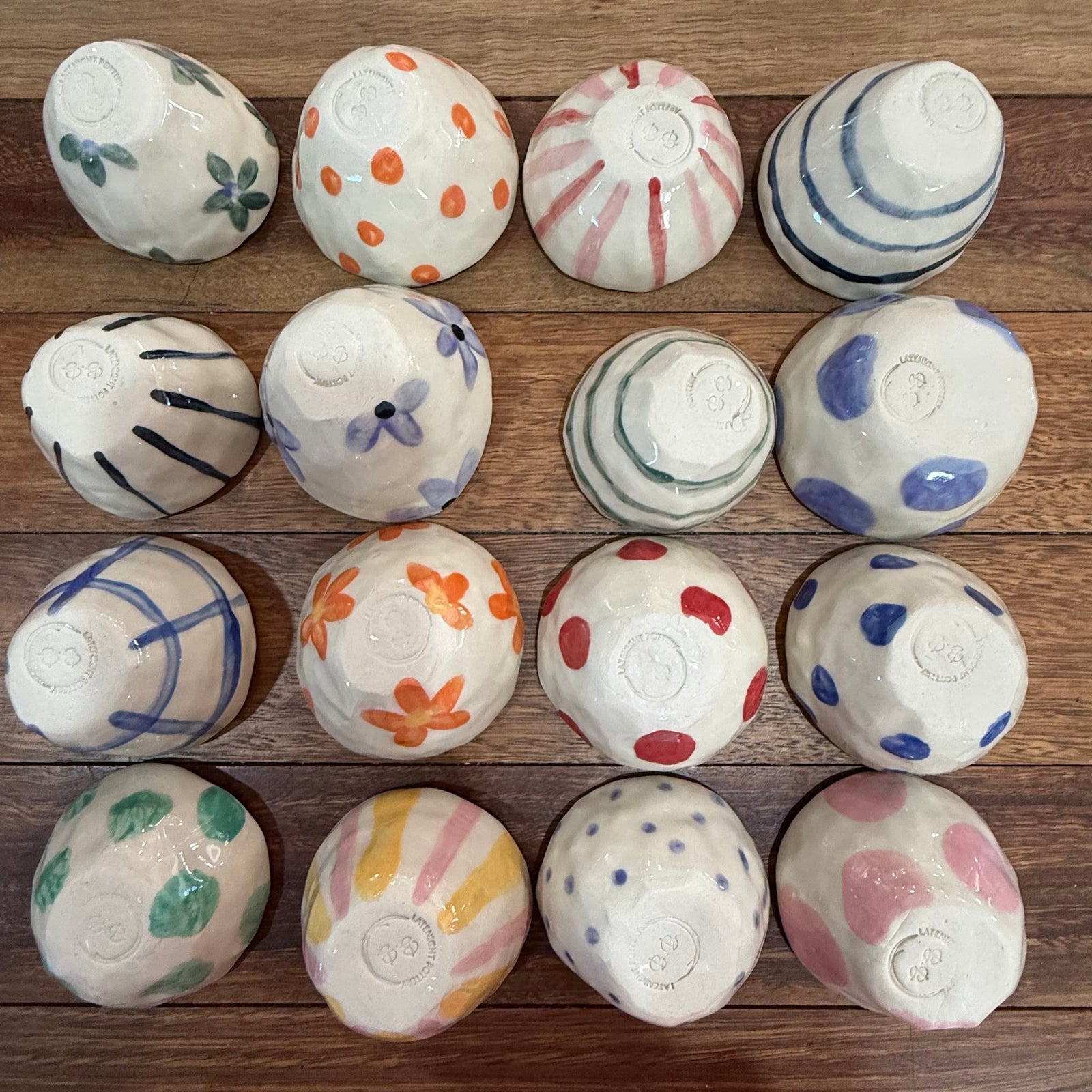 Late Night Pottery Happy Snack Bowl (A4)