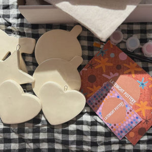 Late Night Pottery Paint + Bake Ornament Kit