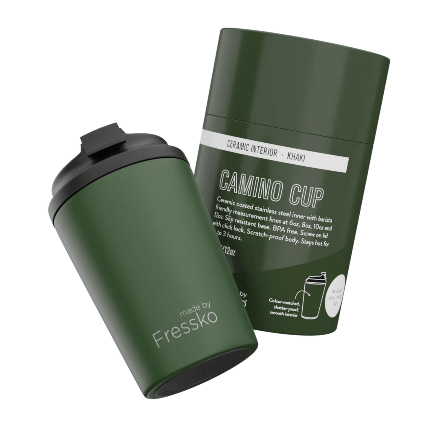 Made By Fressko Ceramic Camino 12oz | Khaki