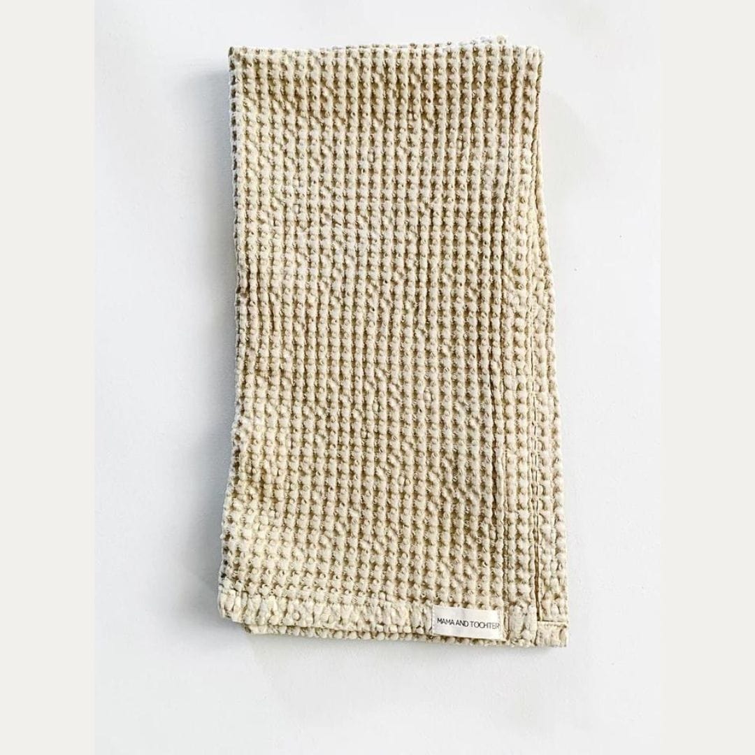 Mama + Tochter Organic Cotton Waffle Tea Towel | Natural
