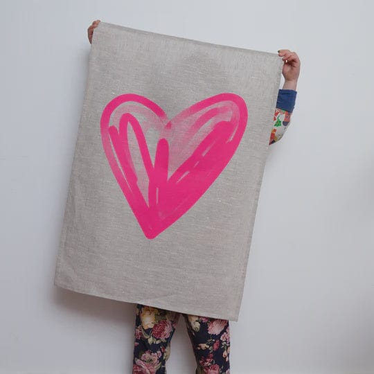 Me + Amber Heart Tea Towel