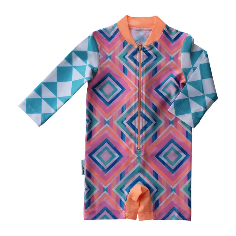 Mini Sandcrabs Long Sleeve Sunsuit Beach Tribe / 3-6mths