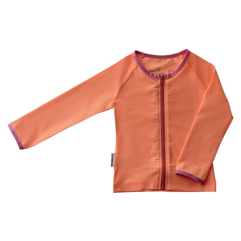 Mini Sandcrabs Zip Rashie Apricot / 2