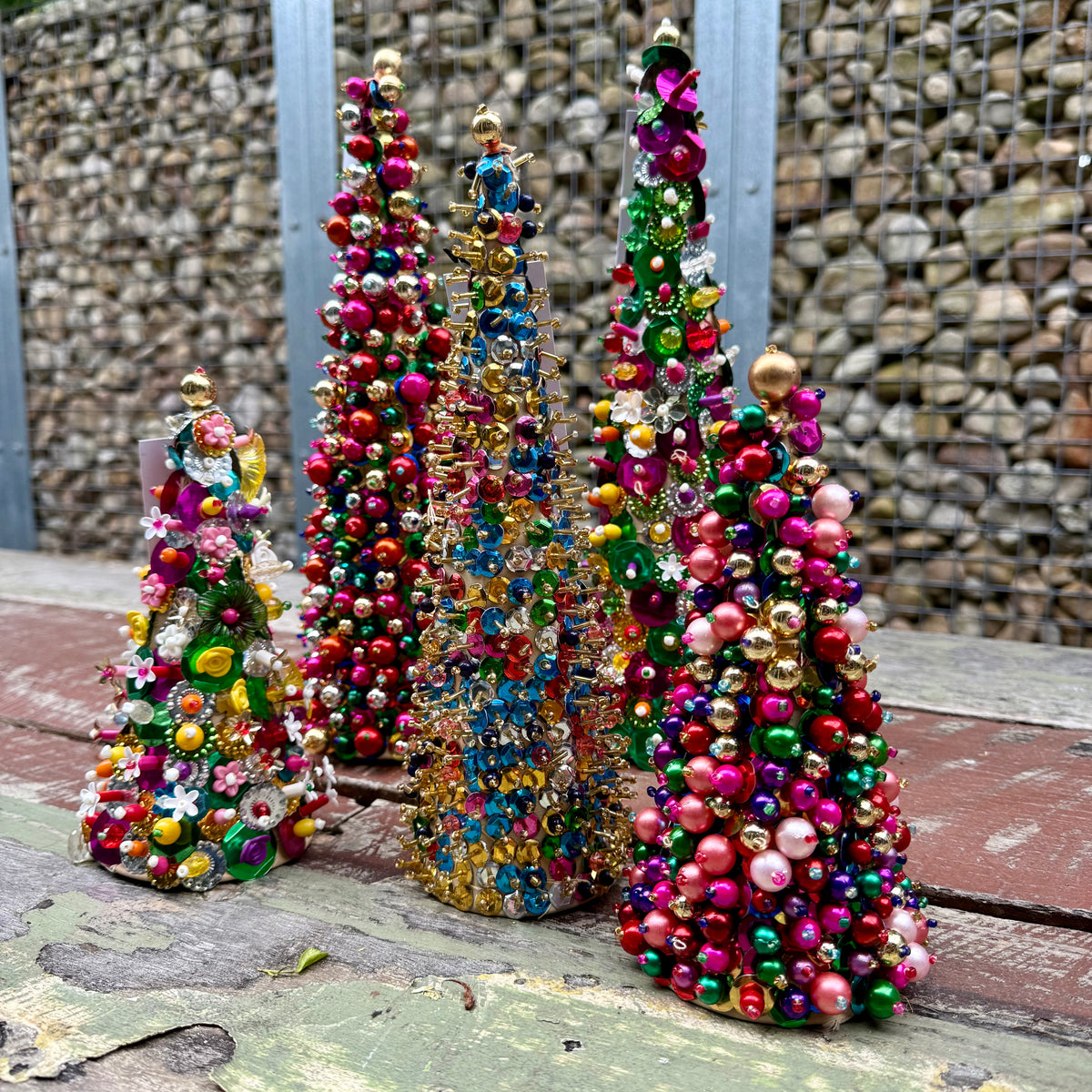 Mink + Me Chunky Beaded Festive Tree | Large 30cm