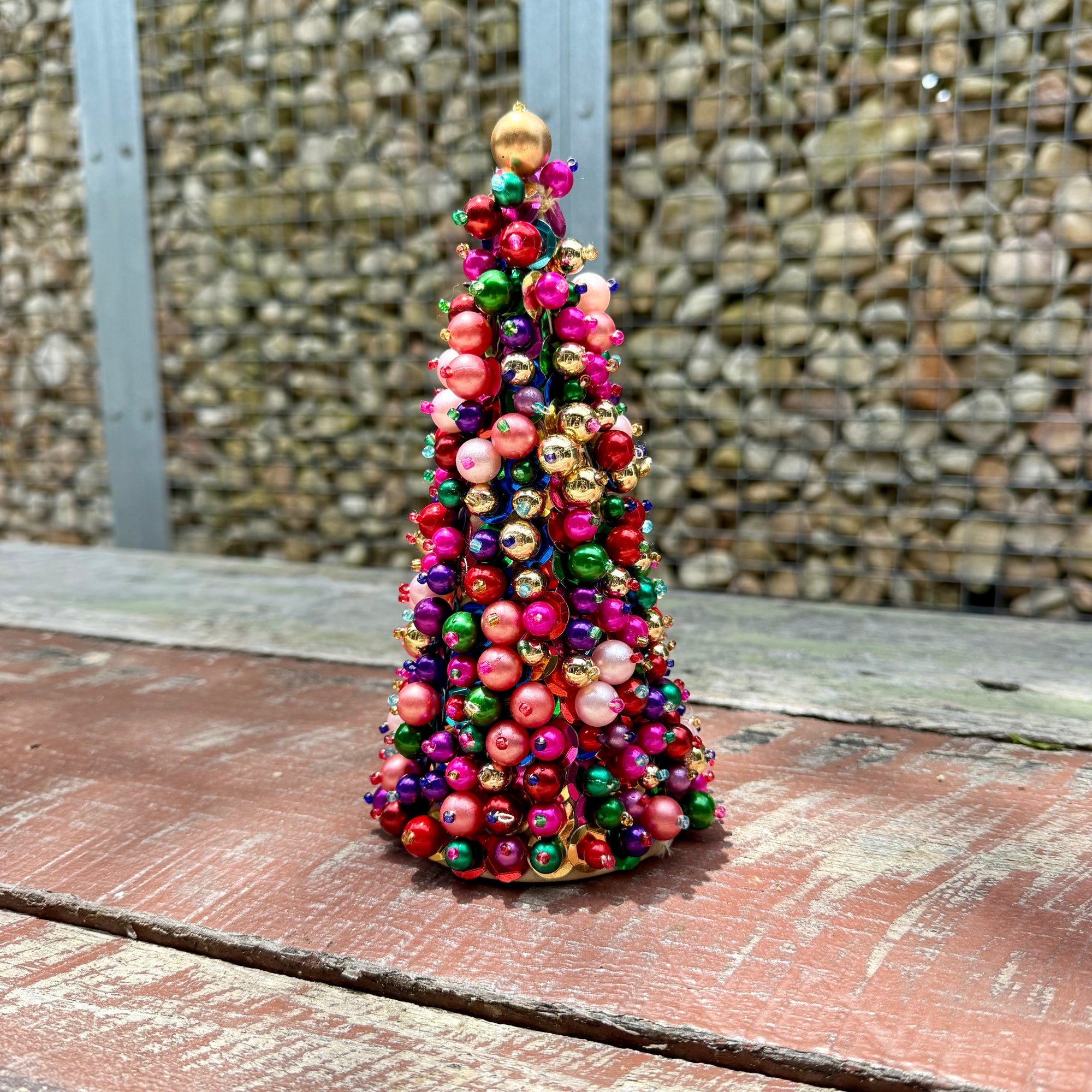 Mink + Me Chunky Beaded Festive Tree | Small 18cm