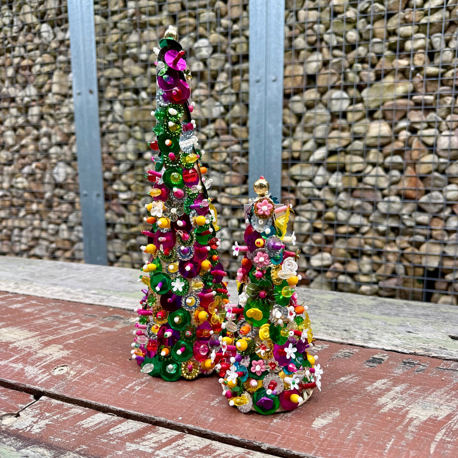 Mink + Me Granny's Sequin Beaded Festive Tree | Small 18cm