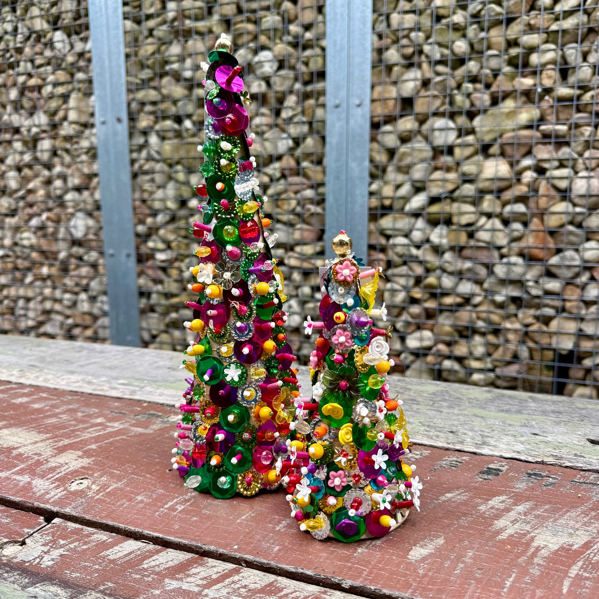 Mink + Me Granny's Sequin Beaded Festive Tree | Small 18cm