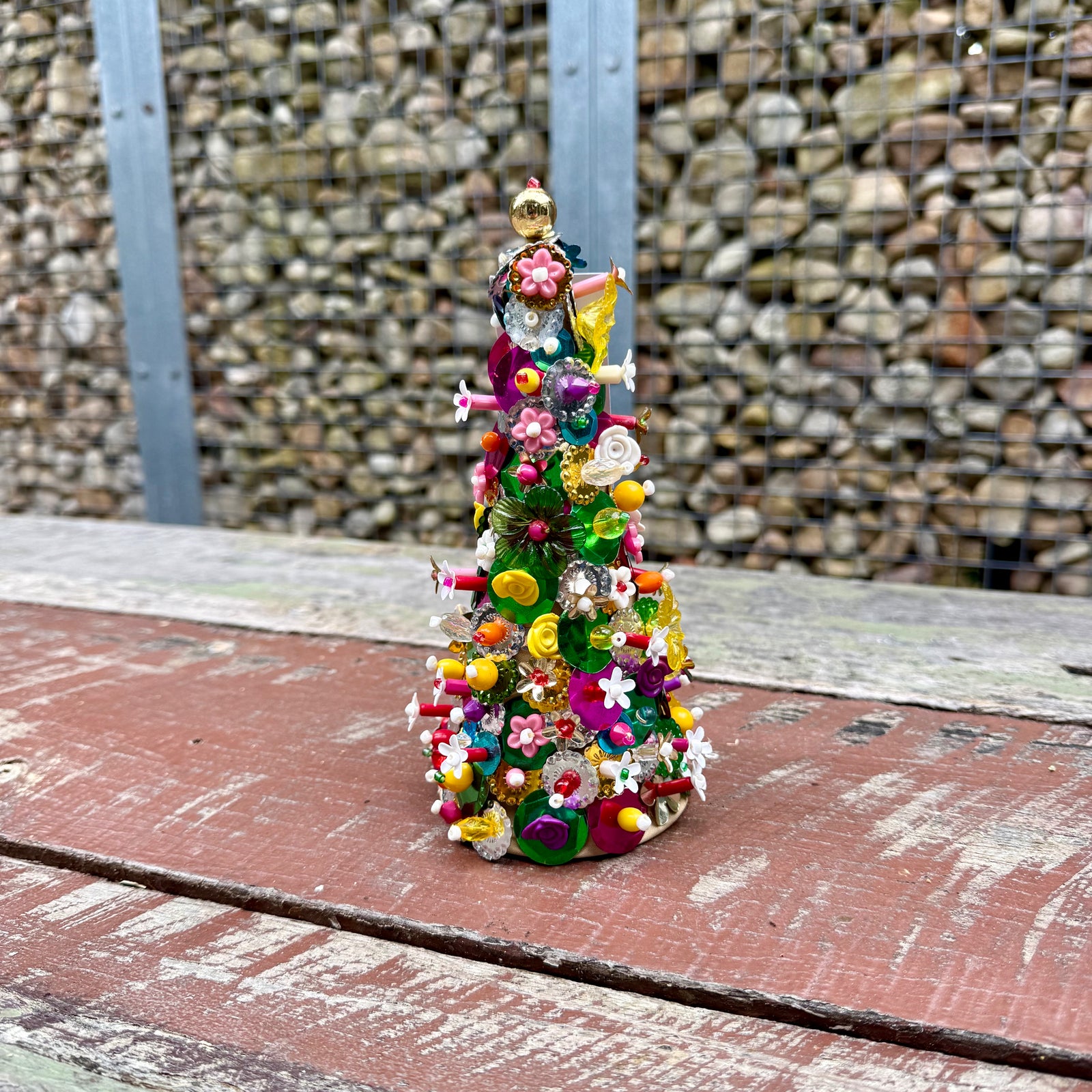 Mink + Me Granny's Sequin Beaded Festive Tree | Small 18cm