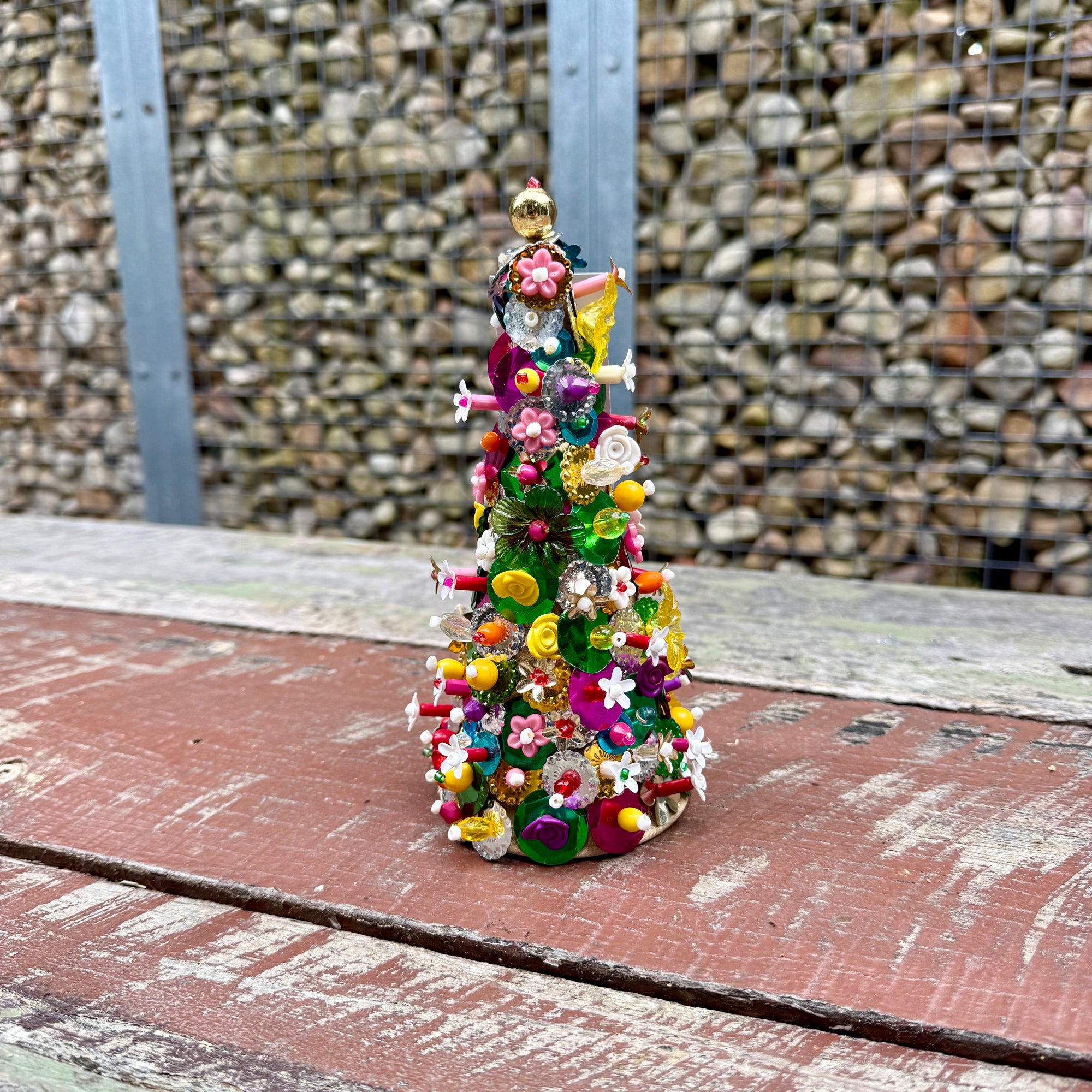 Mink + Me Granny's Sequin Beaded Festive Tree | Small 18cm