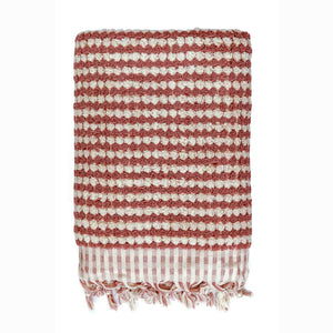 Miss April Towels Pom Pom Turkish Cotton Bath Sheet | Rust