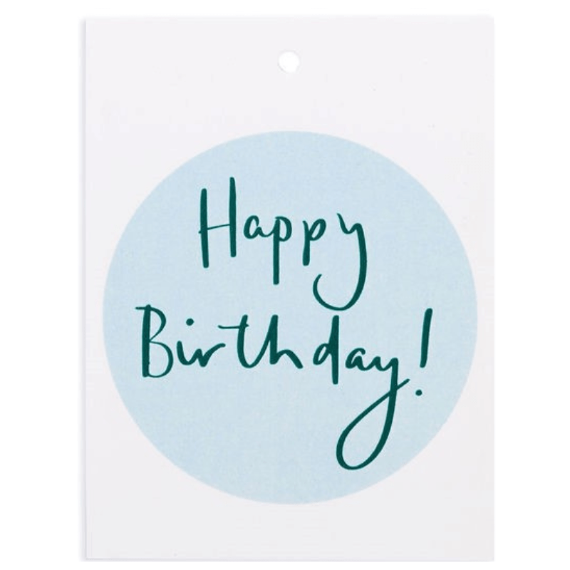 Miss Peahen Gift Tag - Happy Birthday (Blue)