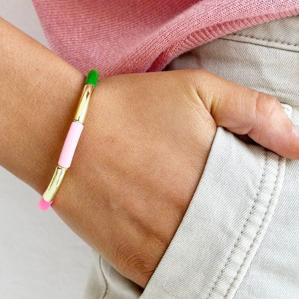 Mosk Melbourne Tube Bracelet | Gold + Multi