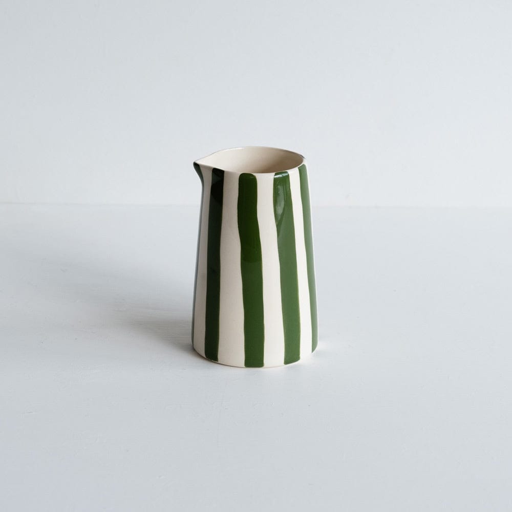 Musango Creamer | Candy Stripe Moss Green