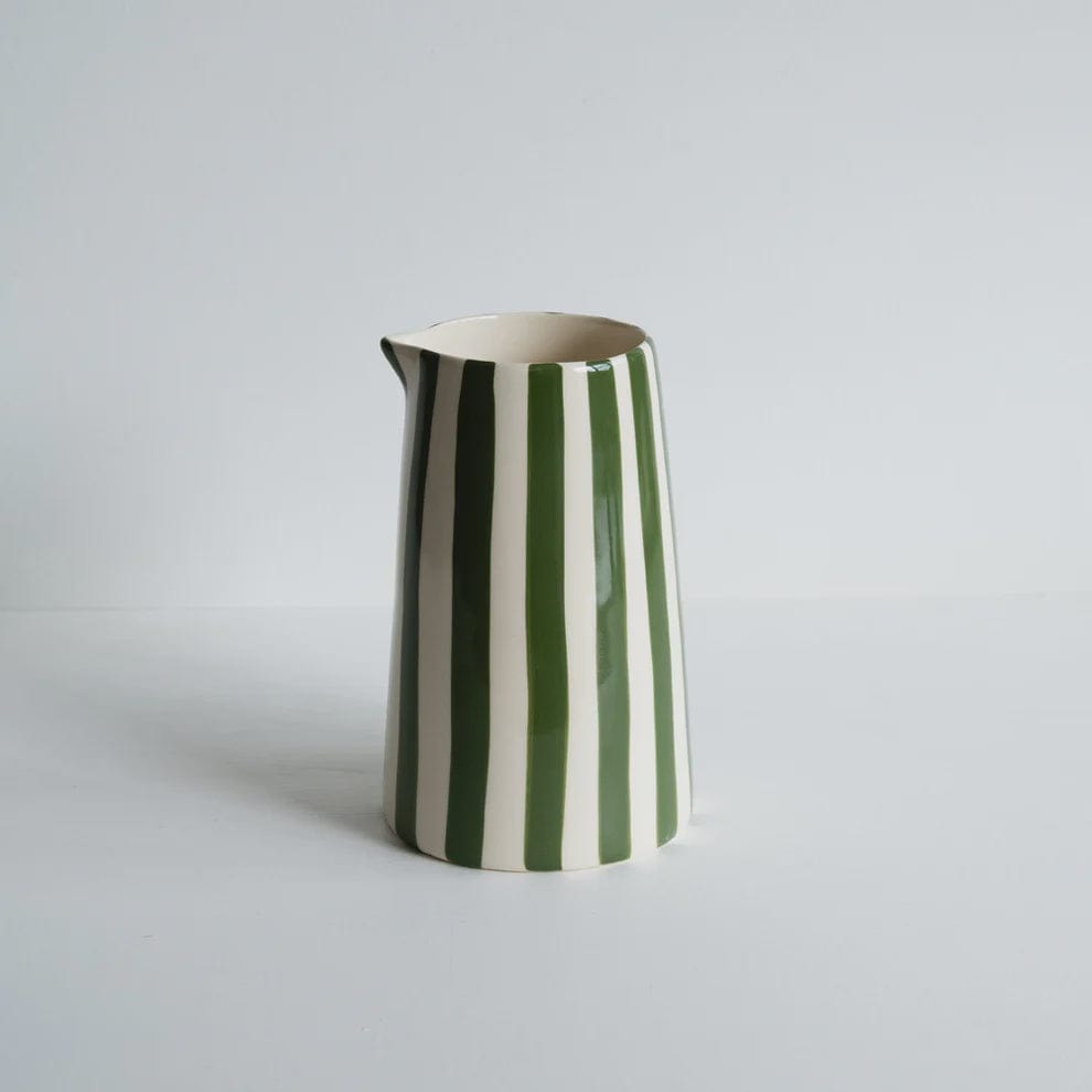 Musango Jug | Candy Stripe Moss Green