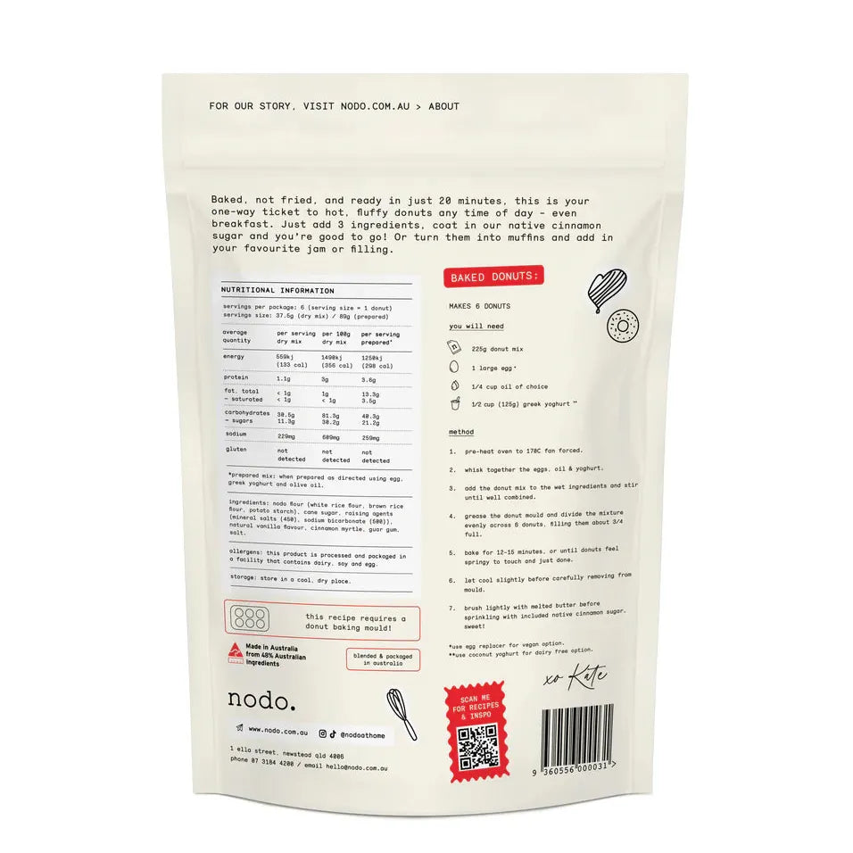 Nodo Baked, Not Fried Donut Mix
