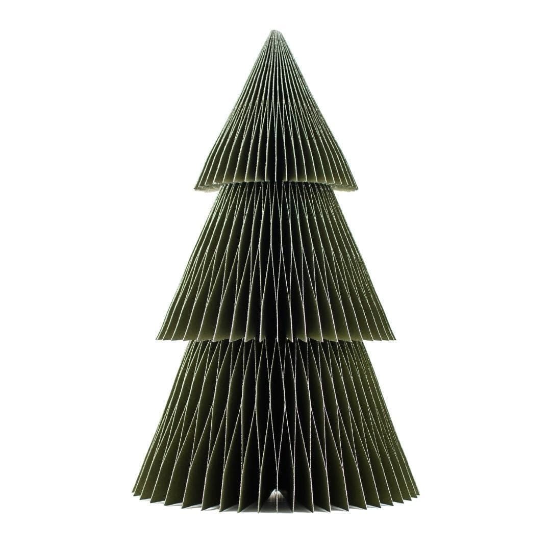 Nordic Rooms Deluxe Tree Olive Green + Silver Glitter 31cm