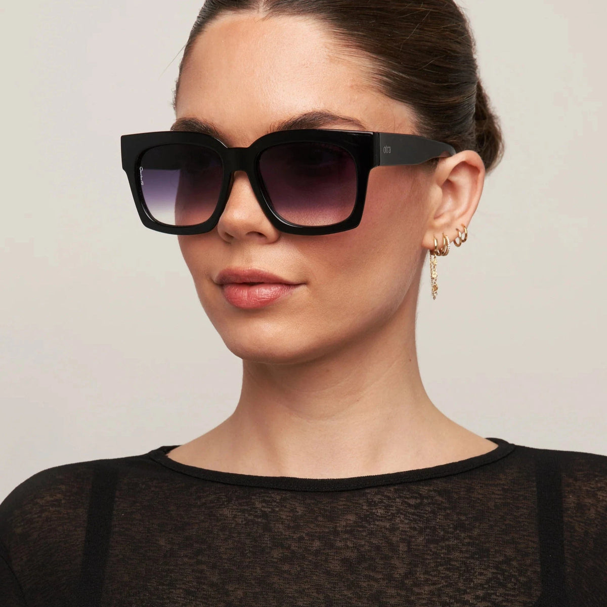 Otra Eyewear Alba Sunglasses | Black + Smoke Fade