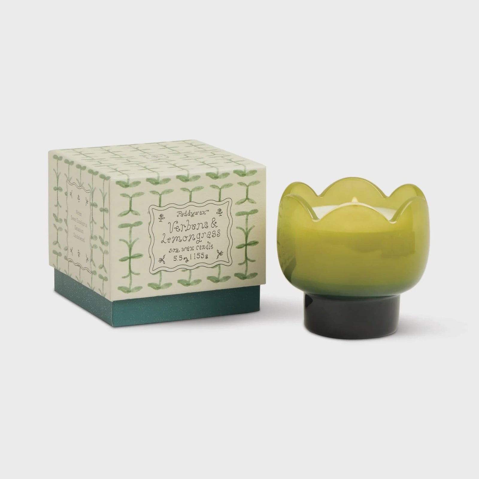 Paddywax Tulip Glass Candle | Verbena + Lemongrass