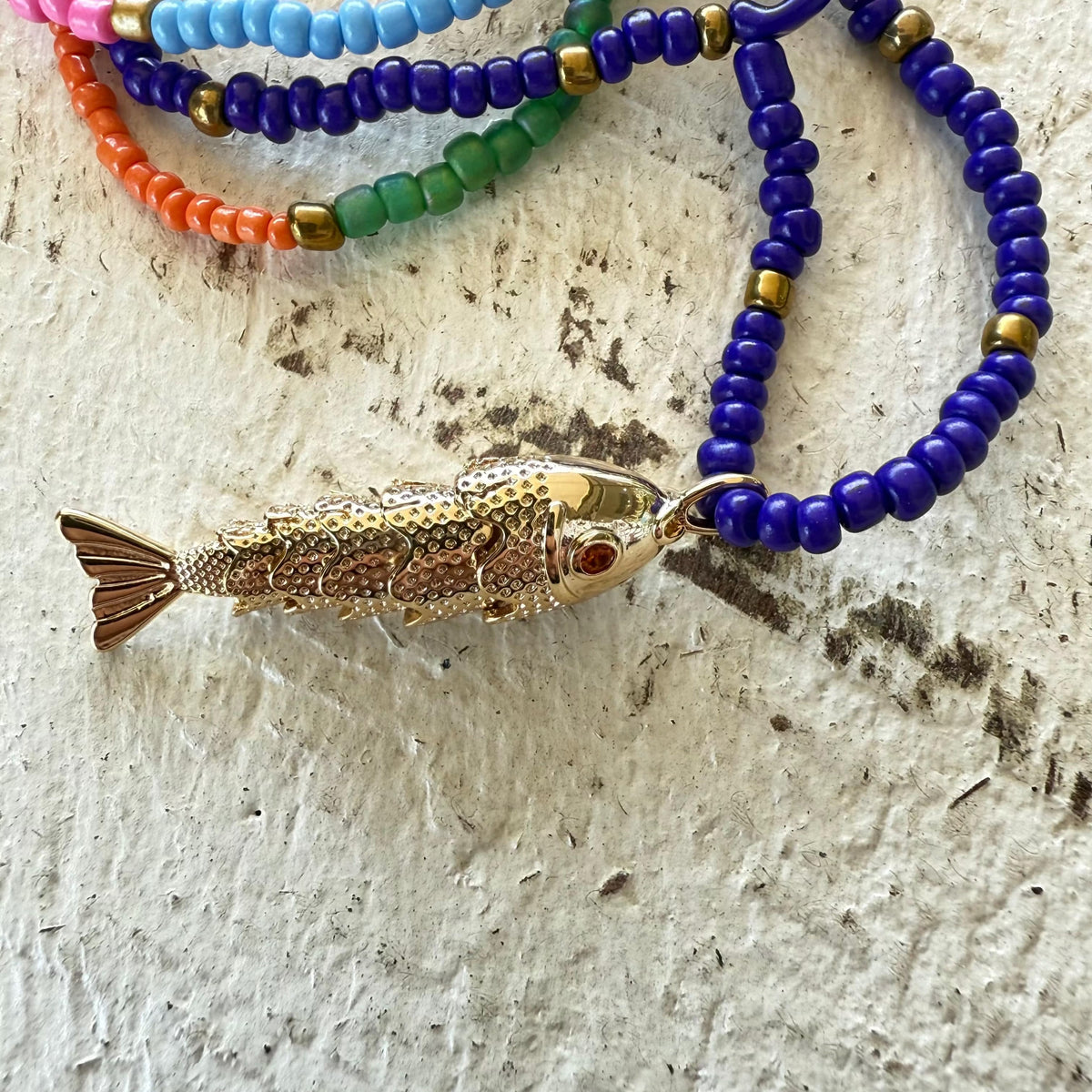 Rusty Pot Handmade Wrap Bracelet / Necklace | Fish