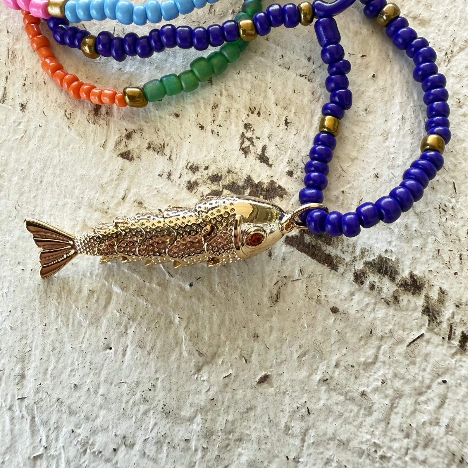 Rusty Pot Handmade Wrap Bracelet / Necklace | Fish