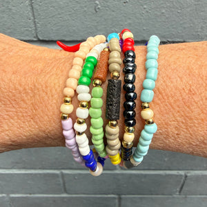 Rusty Pot Handmade Wrap Bracelet/Necklace|WhitePearlChilli
