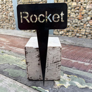 Rusty Pot Vegetable Garden Stake Rocket