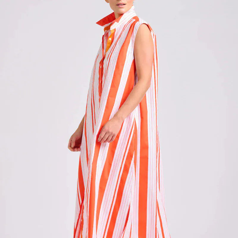 Shirty The Sabine Dress | Sunset Retro Stripe