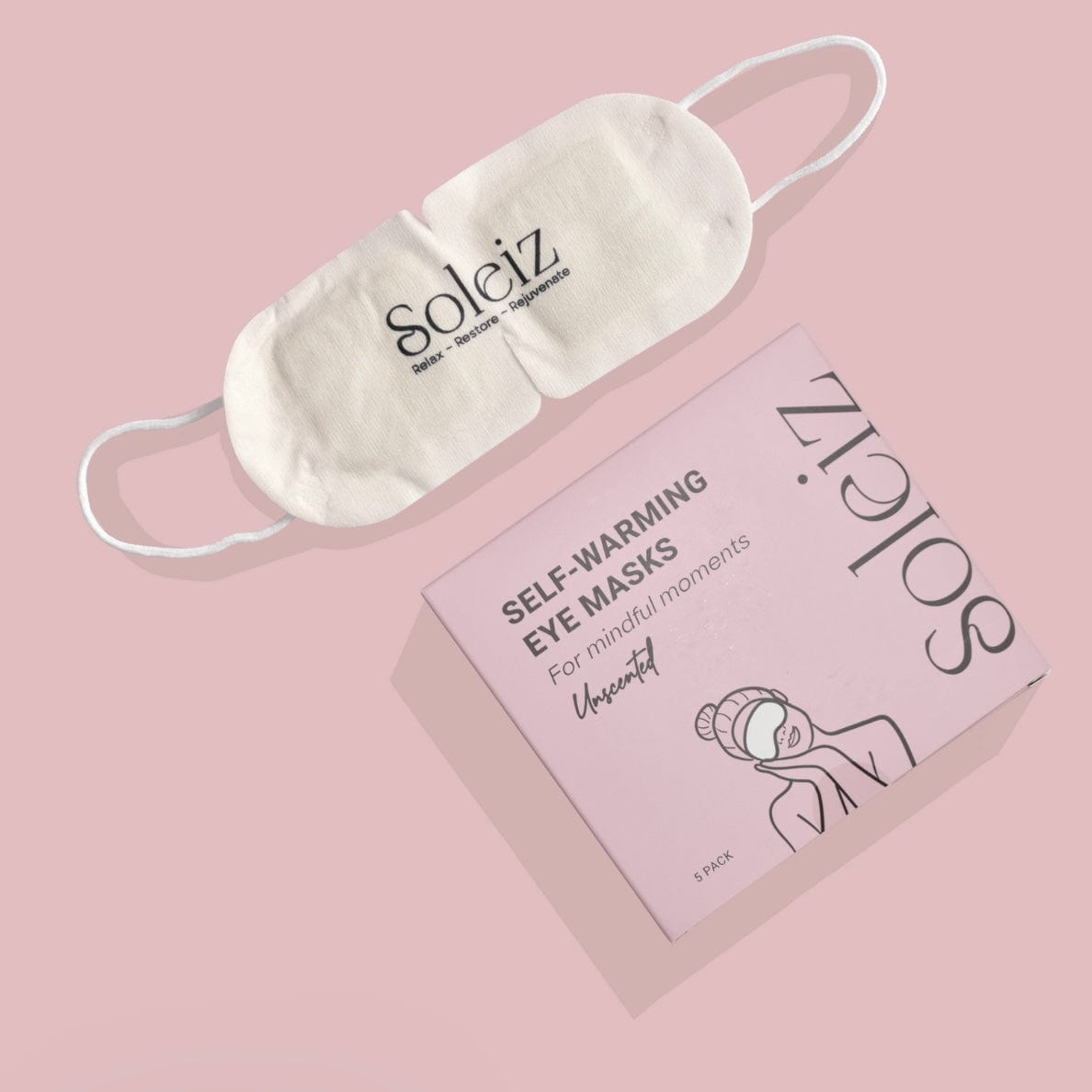 Soleiz Self Warming Eye Mask | Unscented (5 pack)