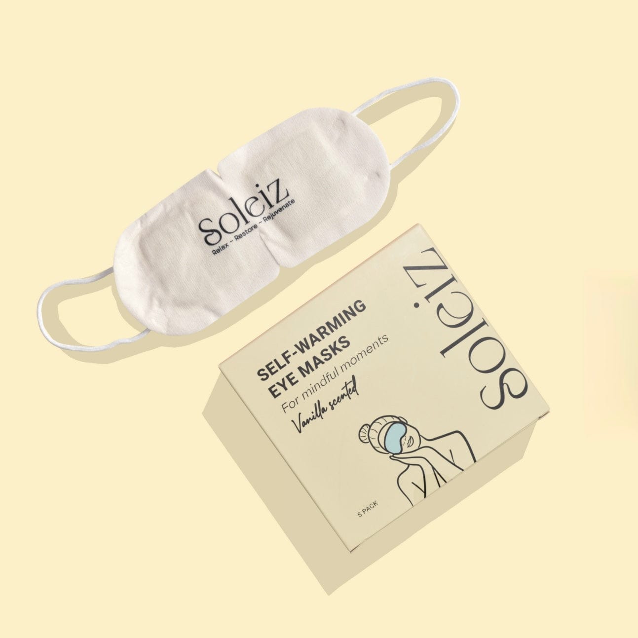 Soleiz Self Warming Eye Mask | Vanilla (5 pack)