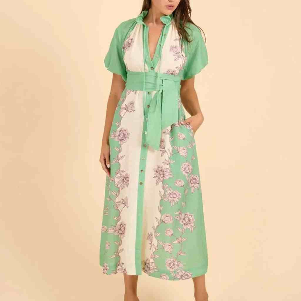State of Embrace Robe Dress | Emerald Vine