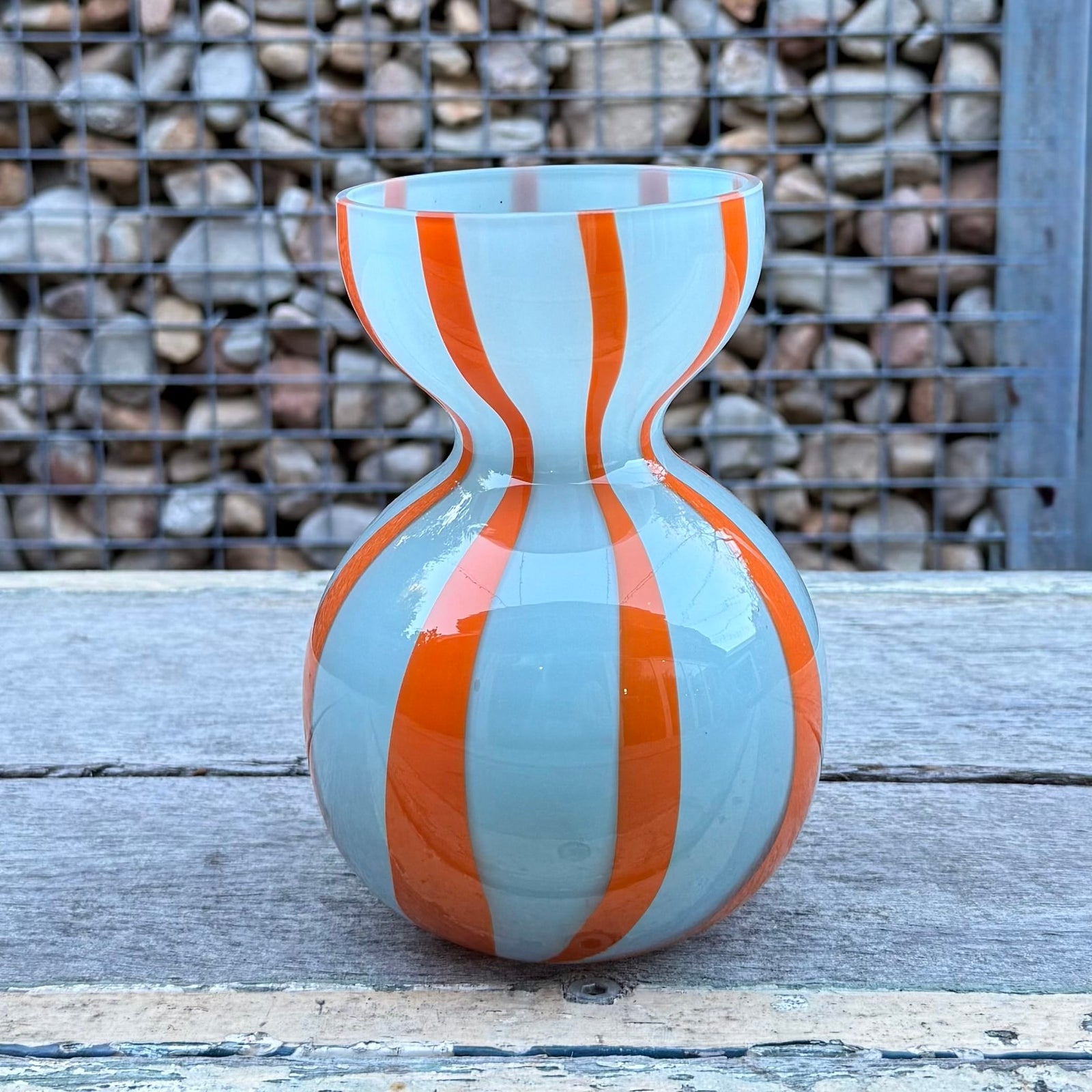 Sunday Merchant Bobbi Glass Vase | Blue + Orange