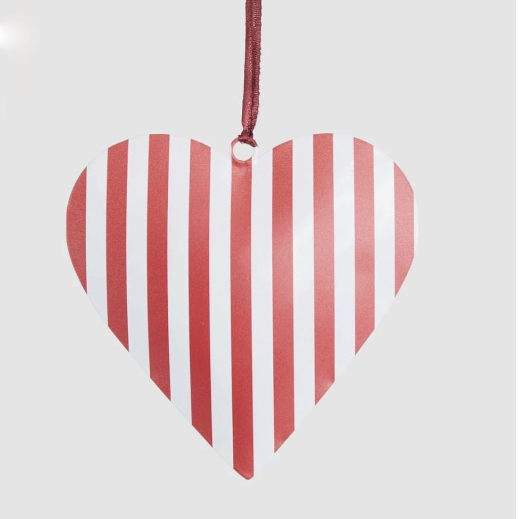 Sunday Merchant Candy Cane Heart Tree Decoration