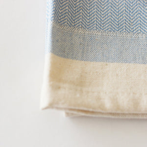 Sunday Merchant Cotton Herringbone Tea Towel - Blue