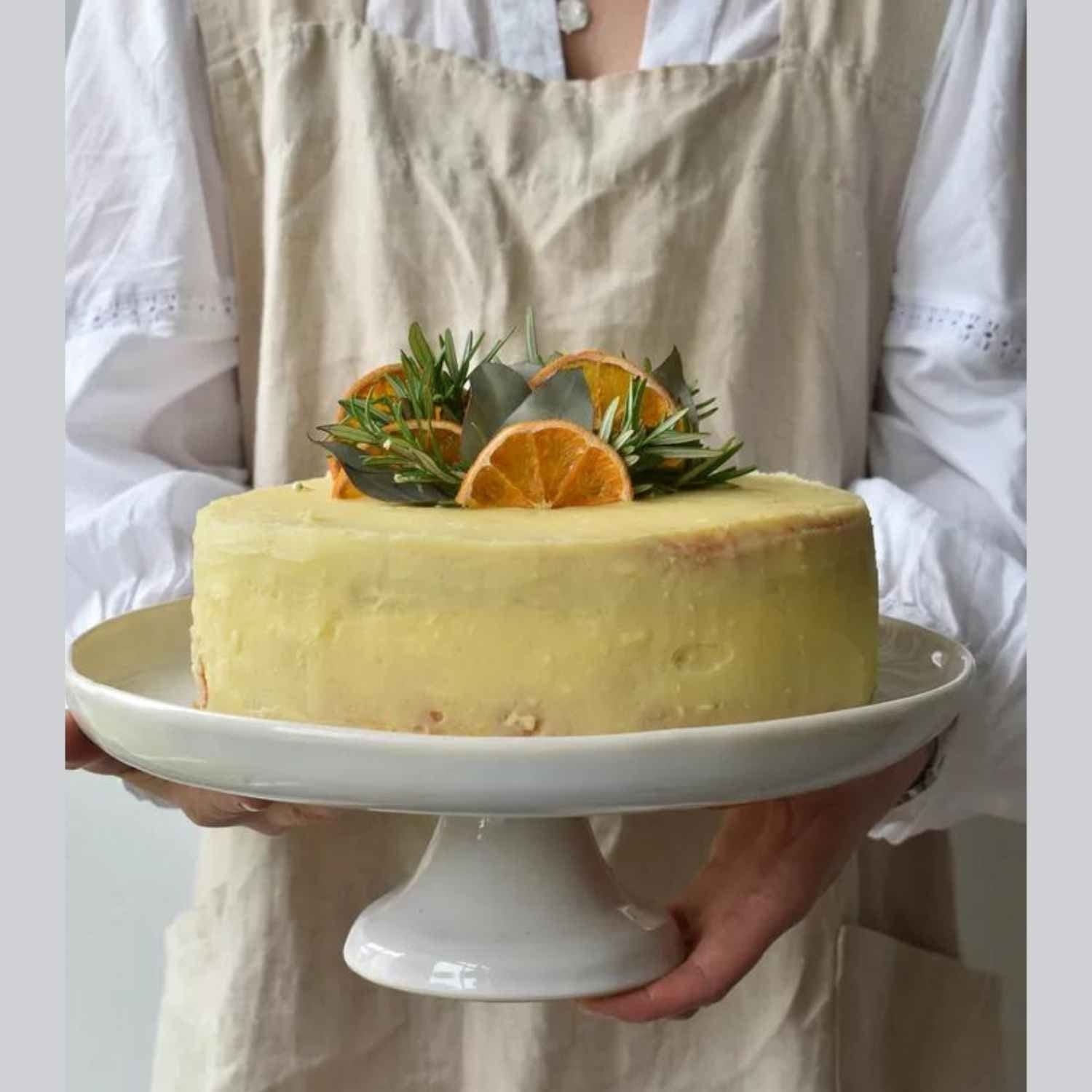 Sunday Merchant Franco Rustic White Cake Stand