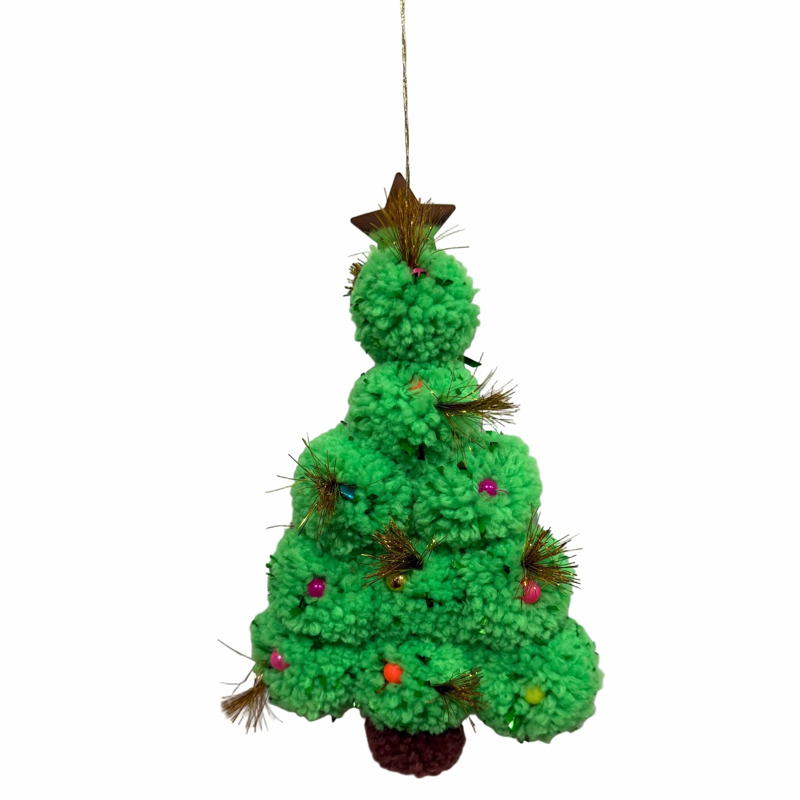 Sunday Merchant Green Pom Pom Christmas Tree Hang