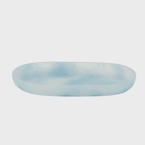 Sunday Merchant Kip Resin Oval Tray | Sky