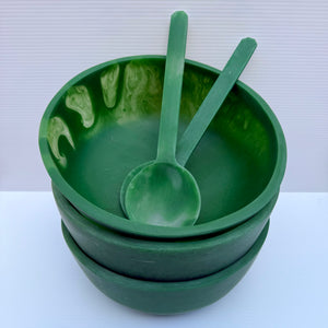 Sunday Merchant Kip Resin Salad Servers | Emerald