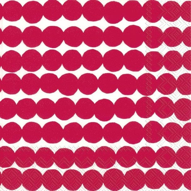 Sunday Merchant Marimekko Cocktail Serviettes | Rasymatto Red (20 pack)