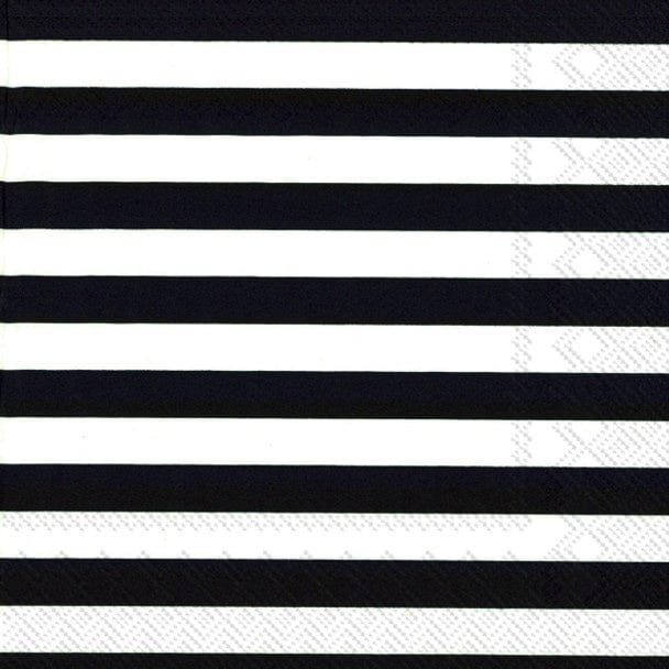 Sunday Merchant Marimekko Cocktail Serviettes | Tasaraita Black (20pack)