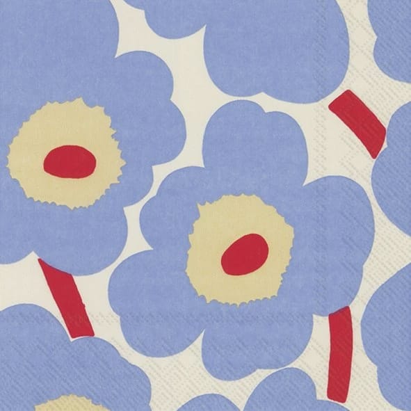 Sunday Merchant Marimekko Serviettes | Unikko Cream Blue