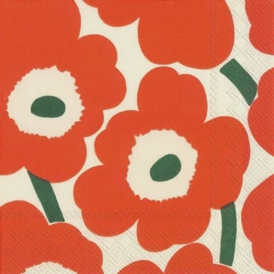 Sunday Merchant Marimekko Serviettes | Unikko Orange Green