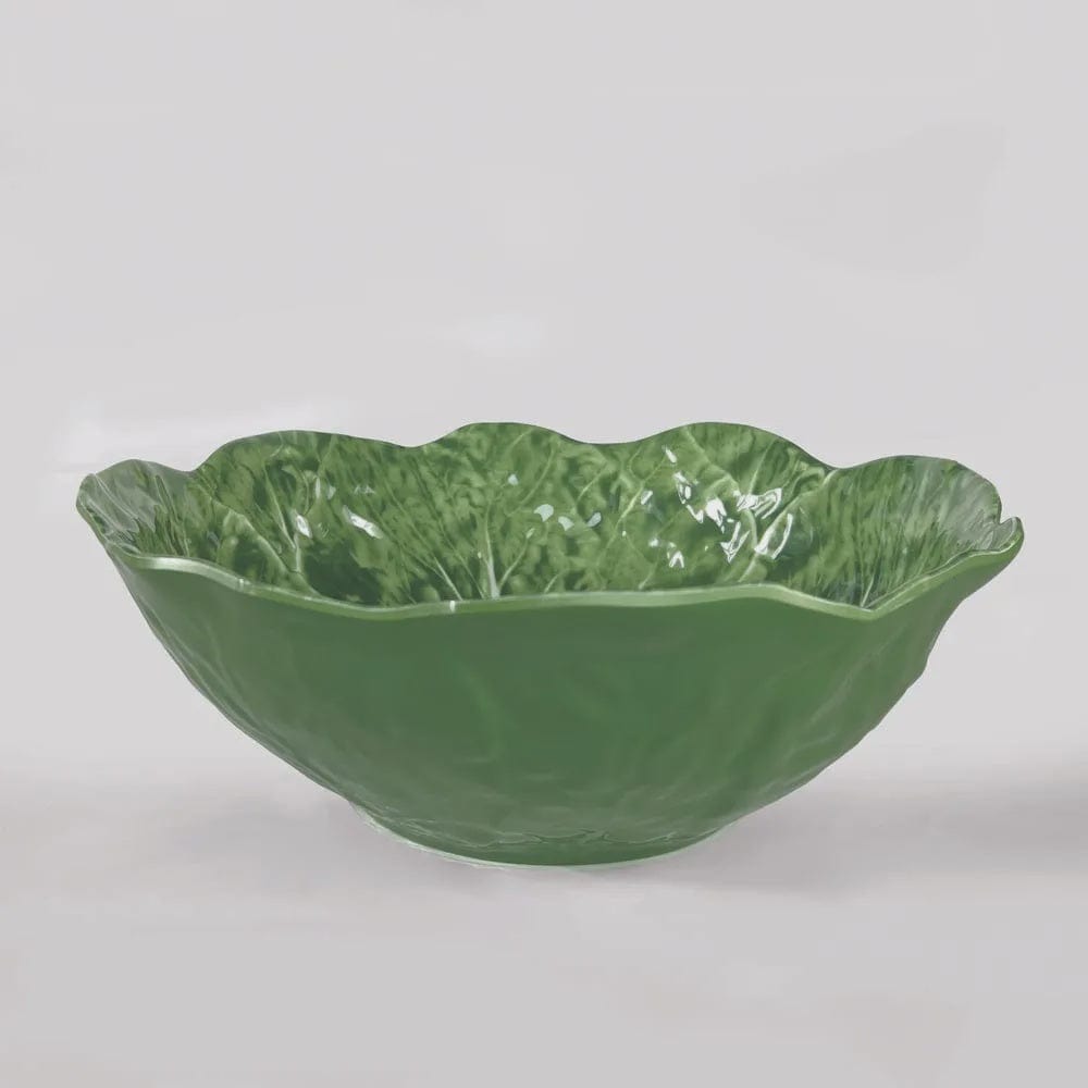 Sunday Merchant Melamine Luxe Cabbage Leaf Large Serving Bowl