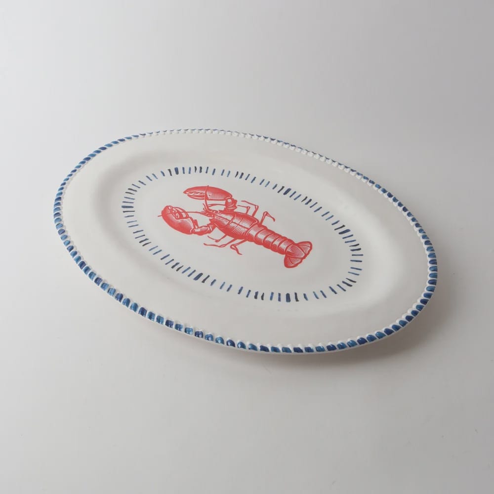 Sunday Merchant Melamine Nautical Lobster Oval Platter 48cm