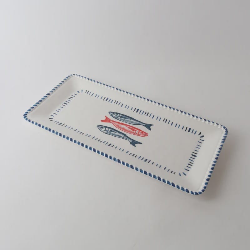 Sunday Merchant Melamine Nautical Sardine Rect Platter 43cm