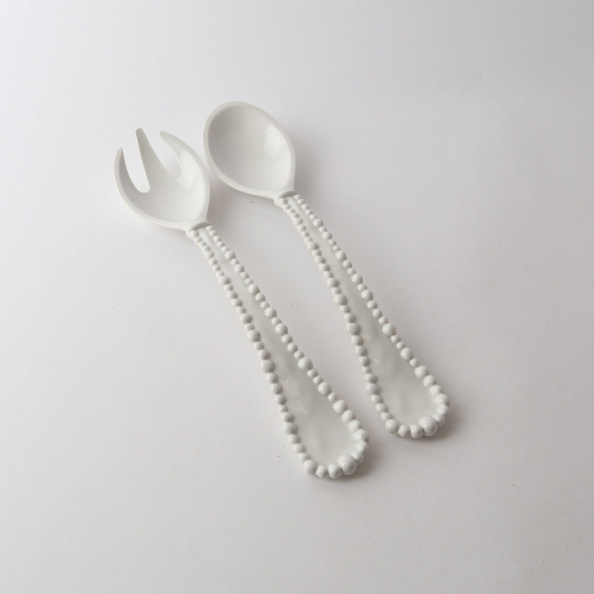 Sunday Merchant Melamine Pearl Salad Servers | White
