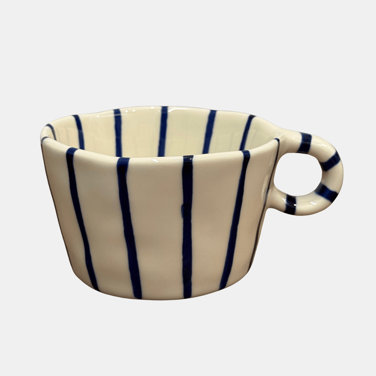 Sunday Merchant Nellie Ceramic Mug 280ml | Blue Stripe