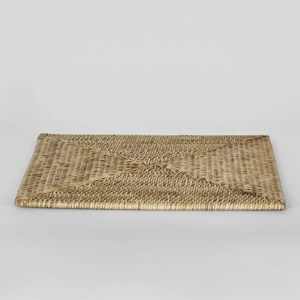 Sunday Merchant Paume Rattan Square Placemat | Natural